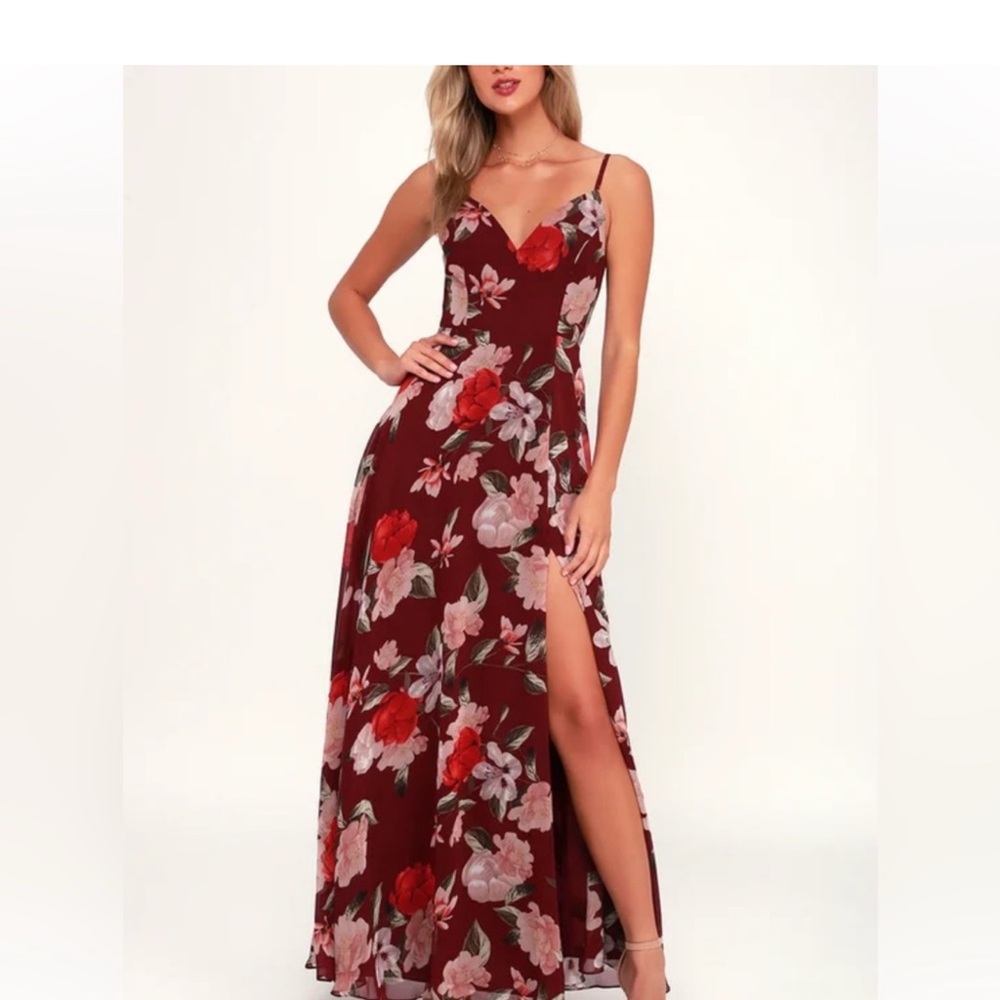 Floral Burgundy into bloom Lulus